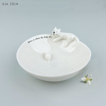 Medium animal bowl - Cat & Mouse - Daisy Park