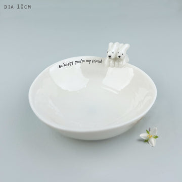 Medium animal bowl - Rabbits - Daisy Park