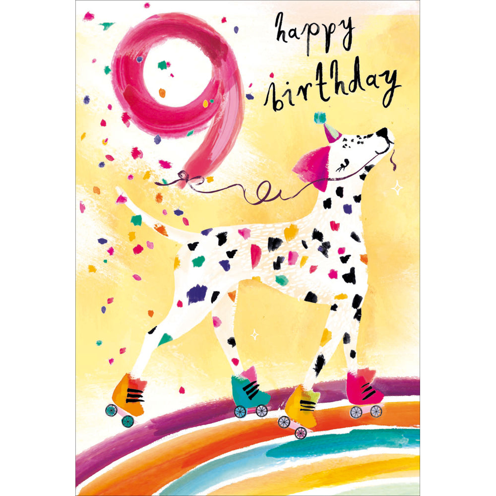 Age 9 Dotty days Birthday Card - Daisy Park