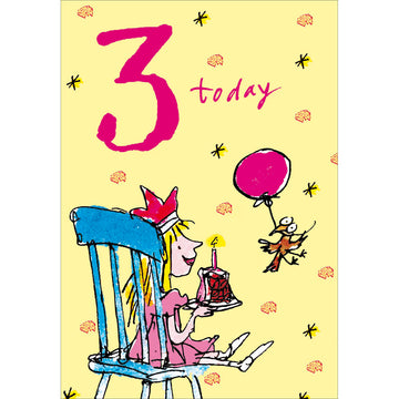 Age 3 Birthday cake Card - Daisy Park