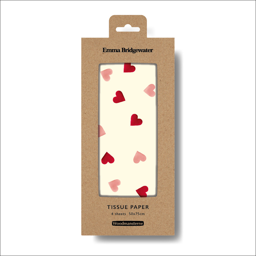 Emma Bridgewater pink hearts tissue paper - Daisy Park