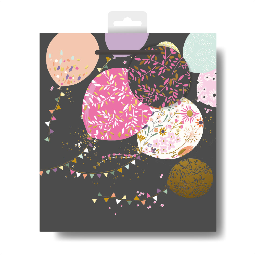 Peach & Prosecco Balloons medium gift bag - Daisy Park