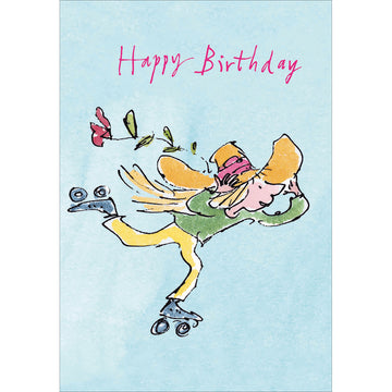 Quentin Blake Skating Birthday Card - Daisy Park