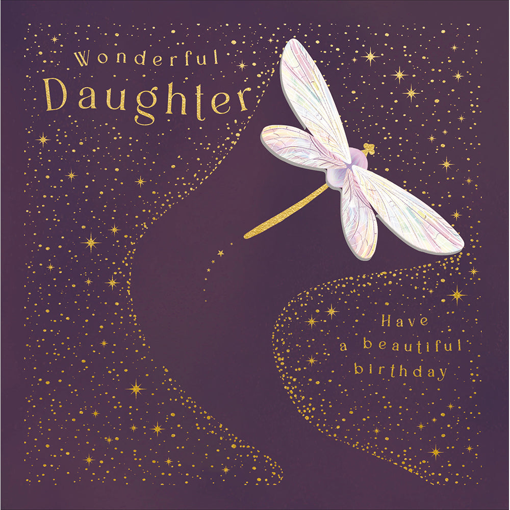 Beautiful Daughter dragonfly Birthday Card - Daisy Park