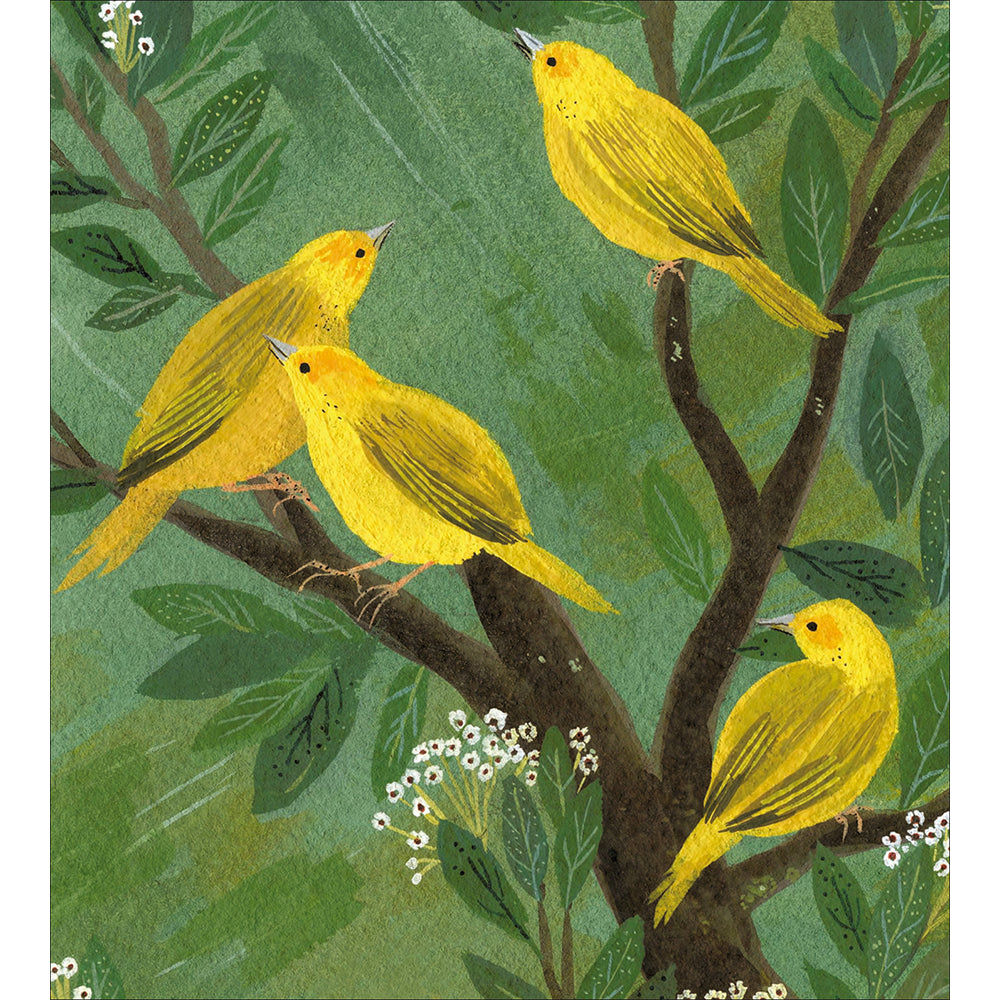 Yellow finches Card - Daisy Park