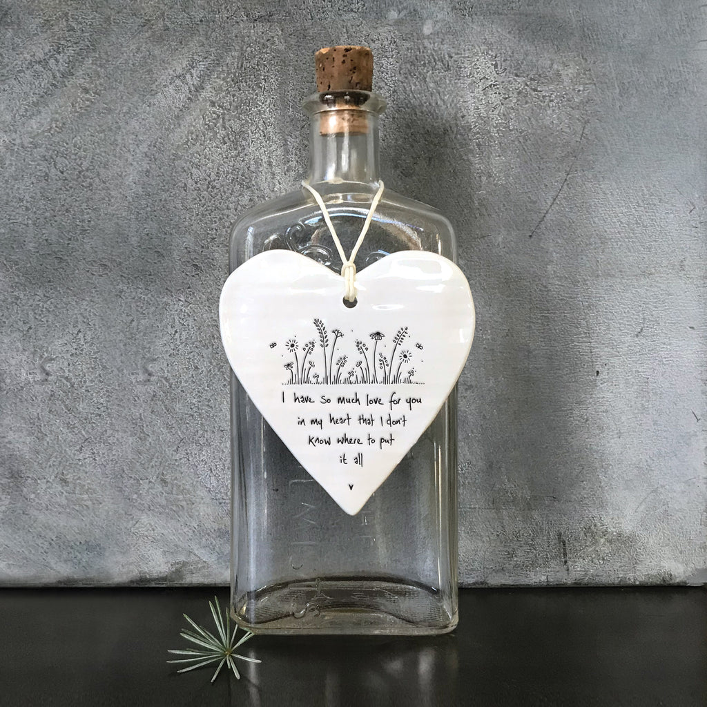 I have so much love for you porcelain round hanging heart - Daisy Park