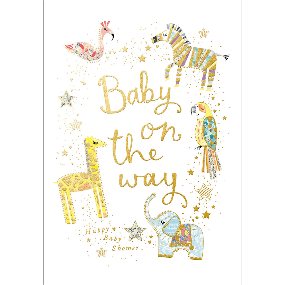 Baby on the way Baby Shower card - Daisy Park