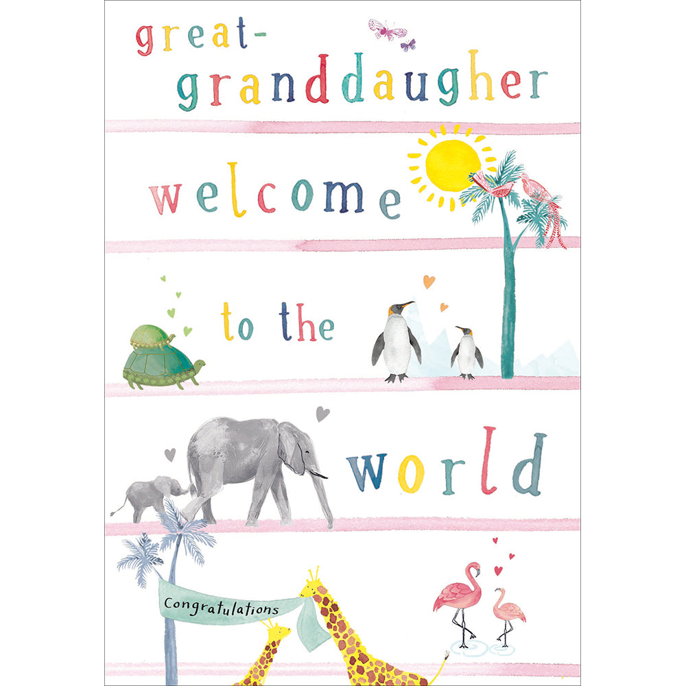 Lovely new Great Granddaughter card - Daisy Park
