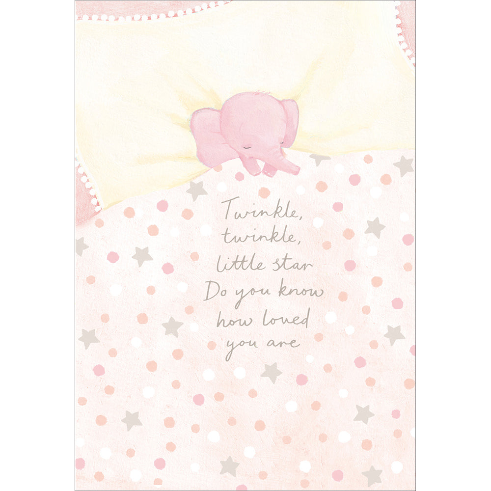 Twinkle, Twinkle baby girl card - Daisy Park