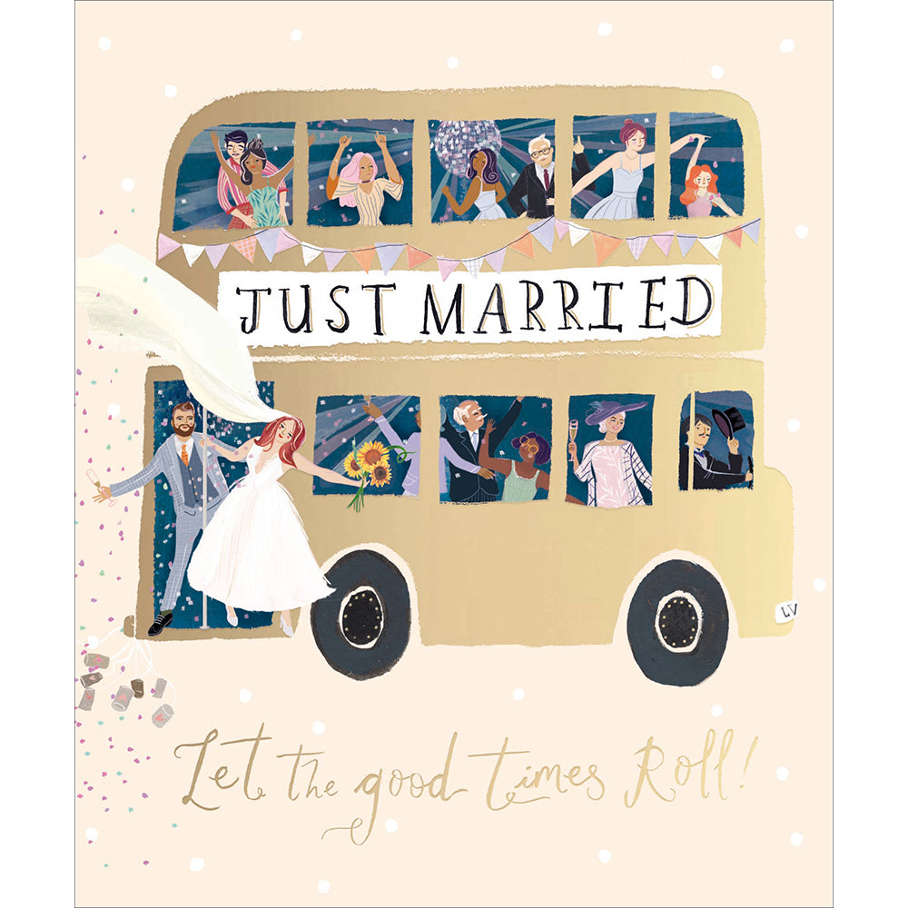 Wedding bus wedding card - Daisy Park