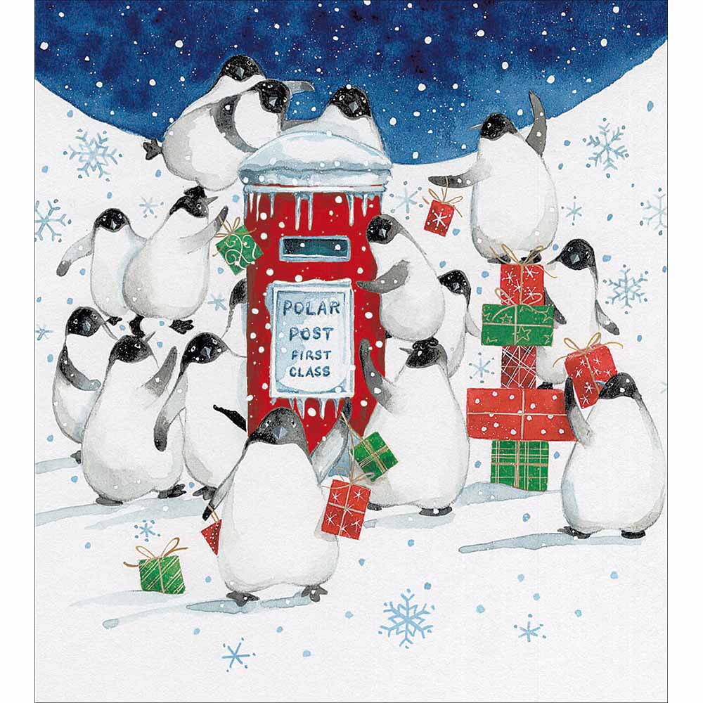 Penguin Post Claus Charity pack of 5 Greeting cards - Daisy Park
