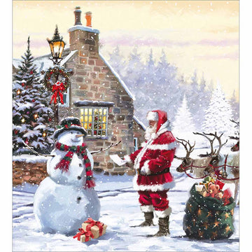 Frosty and Santa Claus Charity pack of 5 Greeting cards - Daisy Park