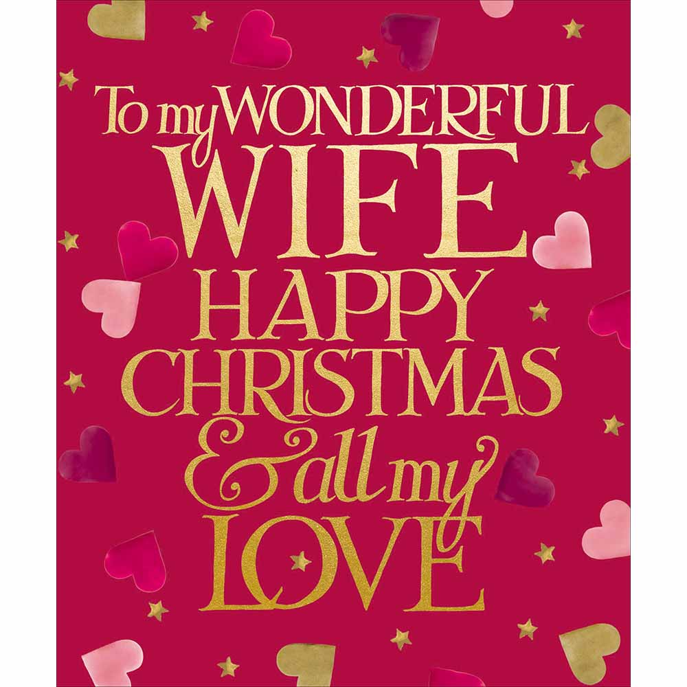 Forever and Always Wonderful Wife Christmas card - Daisy Park