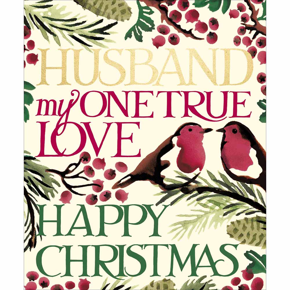 Husband One True Love Christmas card - Daisy Park