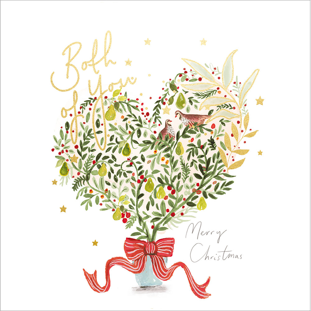 Both of you Partridges in a pear tree Christmas card - Daisy Park