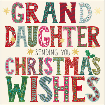 The Greatest Blessing Granddaughter Christmas card - Daisy Park
