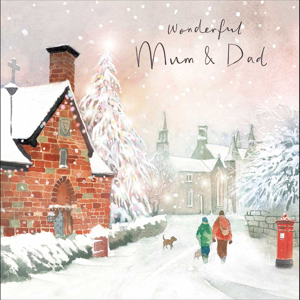 World's Best Parents Mum & Dad Christmas card - Daisy Park