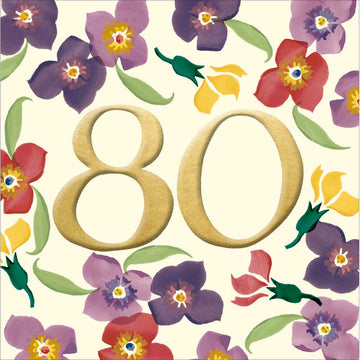 Emma Bridgewater 80th Wallflower Birthday card - Daisy Park