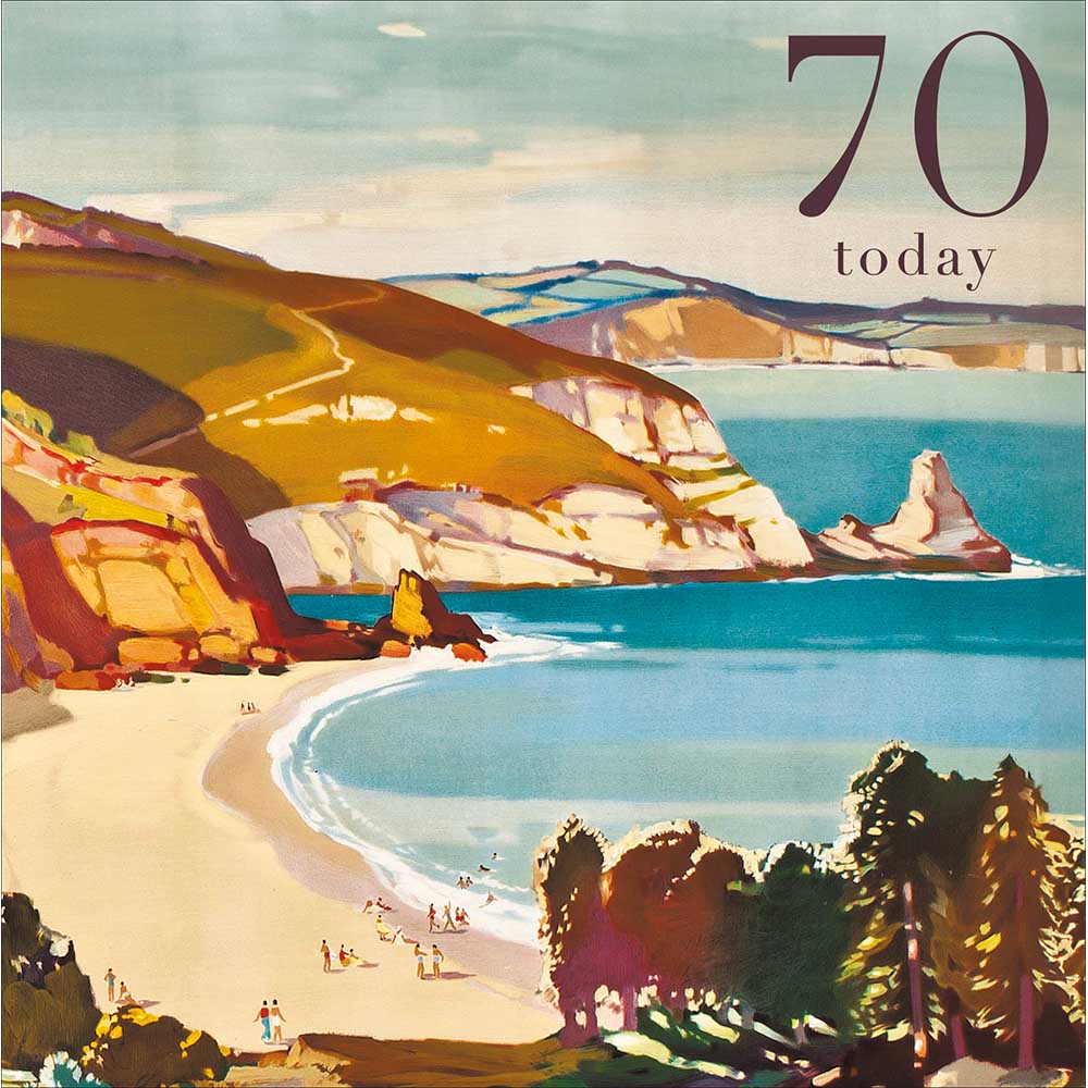 Age 70th Scenic Days Birthday card - Daisy Park
