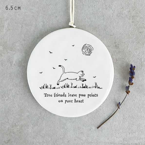 Cat hanger - True friends leave paw prints - Daisy Park