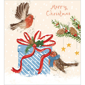 Ribbons and Robins Charity pack of 5 Greeting cards - Daisy Park