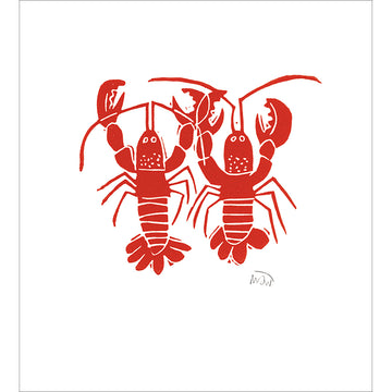Lovely Lobsters blank card - Daisy Park