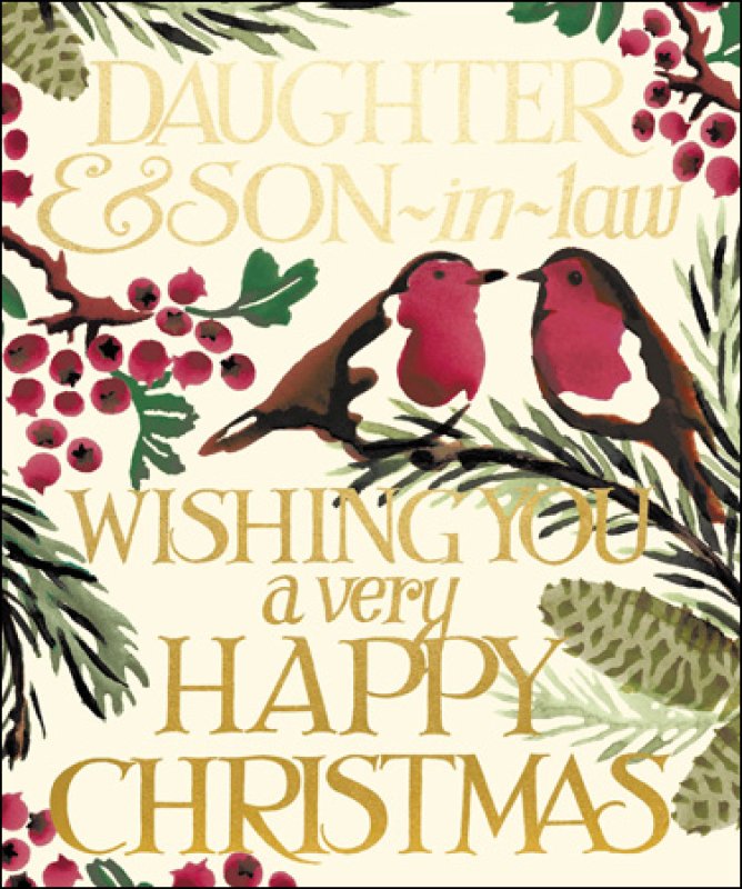 Emma Bridgewater Daughter & Son in Law robins Christmas Card - Daisy Park