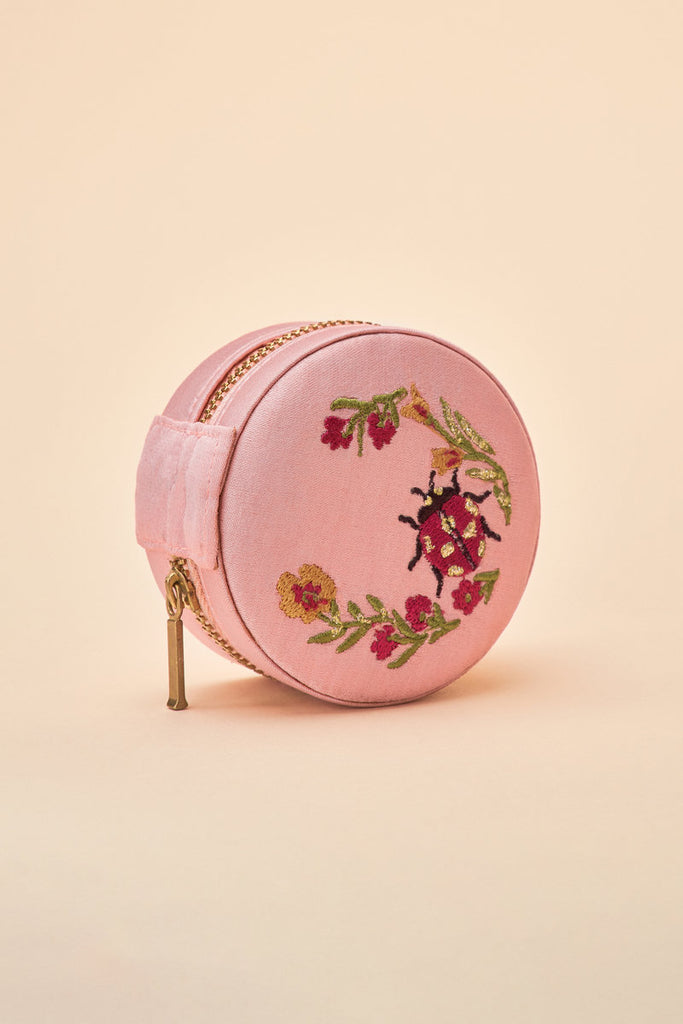 Mini round jewellery box - Ladybird rose - Daisy Park
