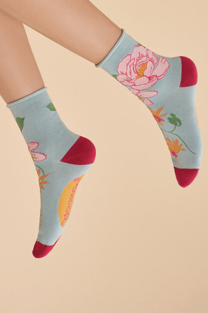 Tropical Flora ankle Socks - Daisy Park