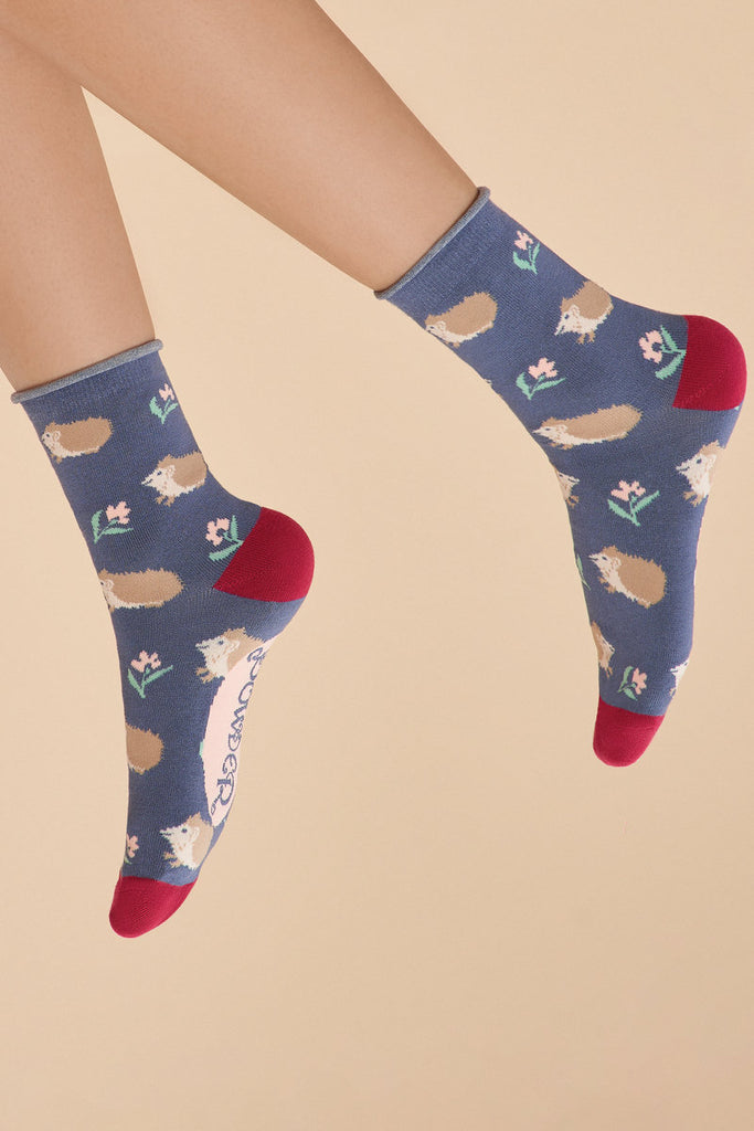 Snuffling Hedgehogs ankle Socks - Daisy Park