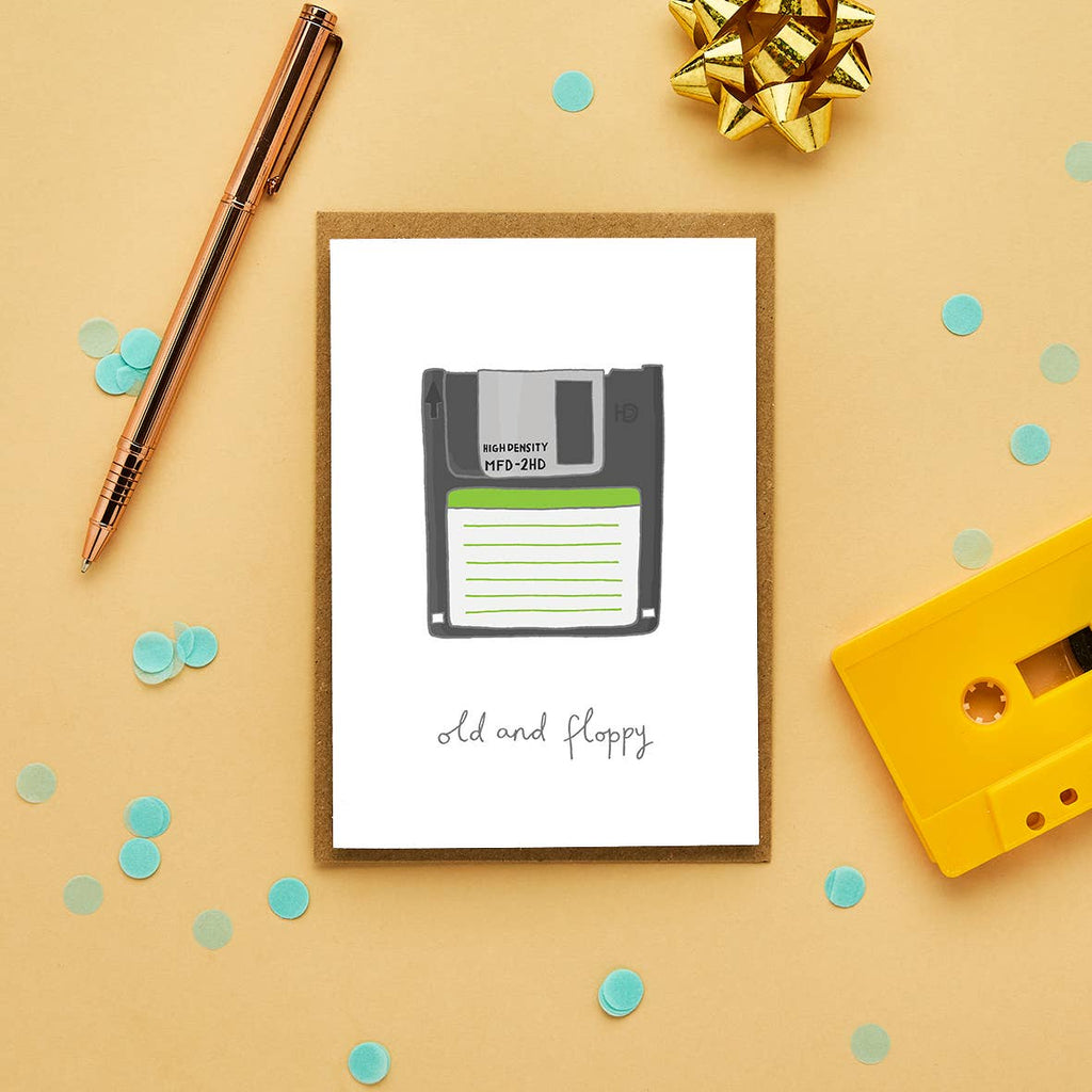 Floppy Disc Birthday Card | Funny Birthday Card | Male Card - Daisy Park