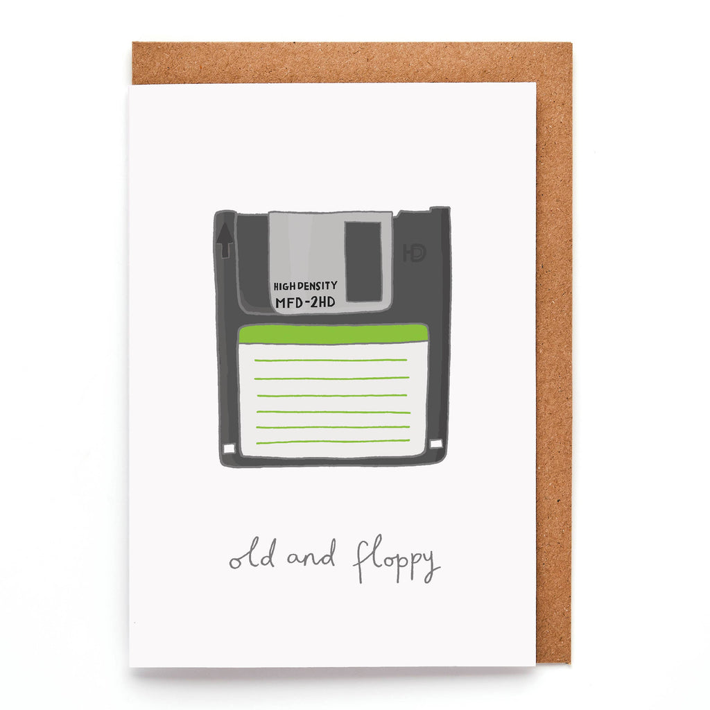 Floppy Disc Birthday Card | Funny Birthday Card | Male Card - Daisy Park