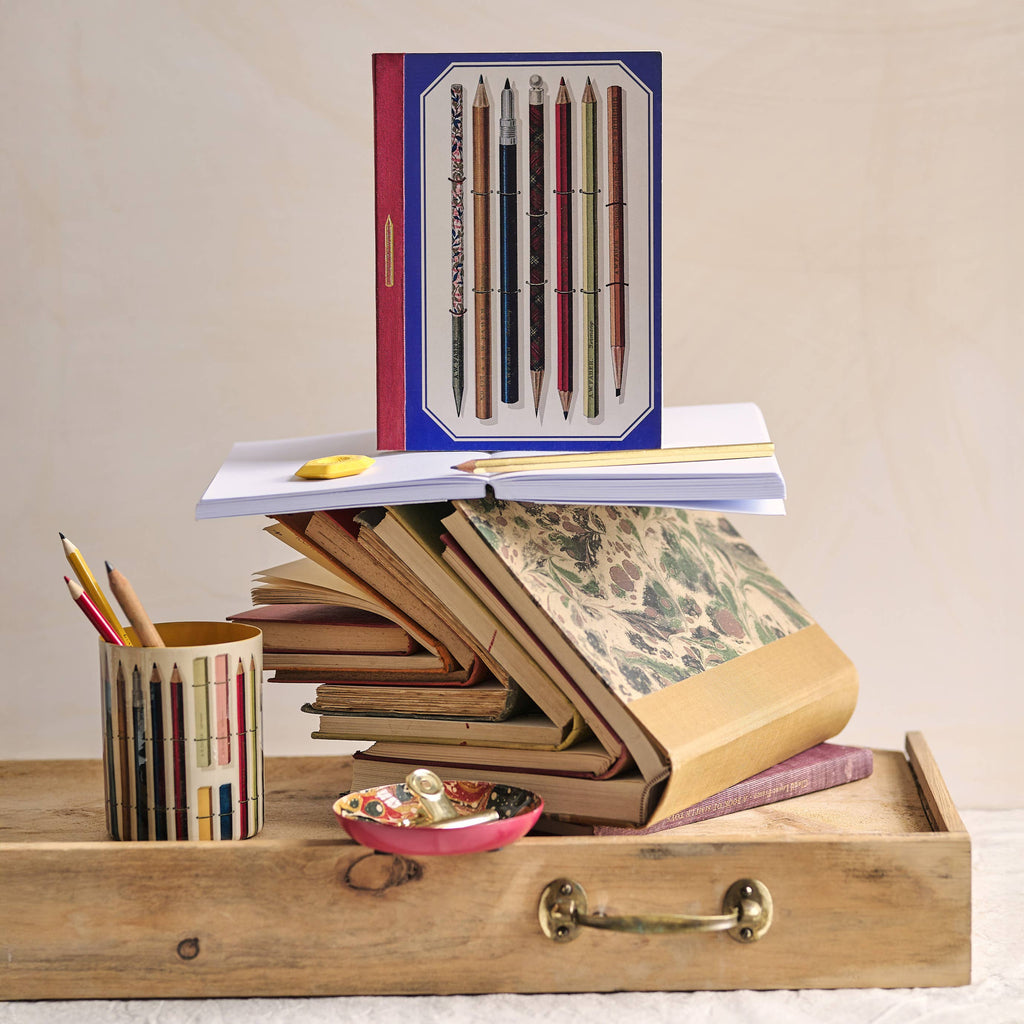 A5 Lay Flat Journal - Vintage Pencils - Daisy Park
