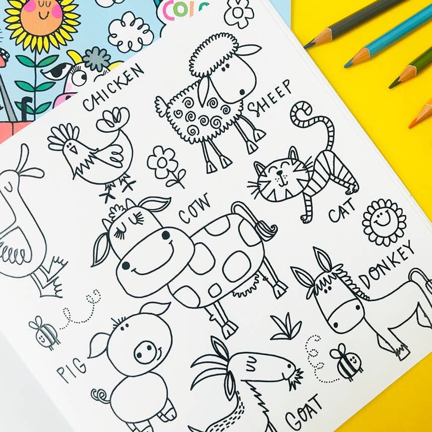 Children's On The Farm Colouring Book - Daisy Park