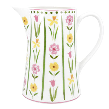 Pastel Meadow New Bone china medium jug - Daisy Park