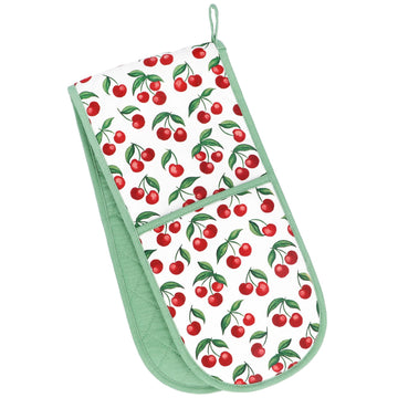 Cherries cotton oven gloves - Daisy Park