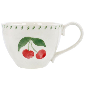Cherry Hand-painted stoneware mug - Daisy Park