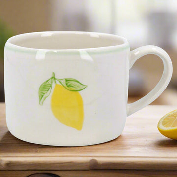 Lemon hand-painted Stoneware mug - Daisy Park
