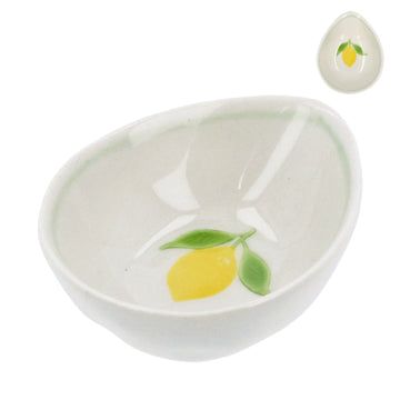Lemon hand-painted Stoneware egg shaped pinch bowl - Daisy Park
