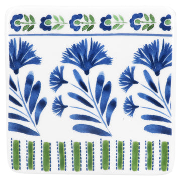 Country Flowers Porcelain Coaster - Daisy Park