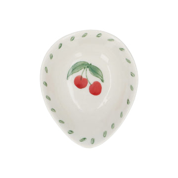 Cherries egg shaped stoneware mini bowl - Daisy Park