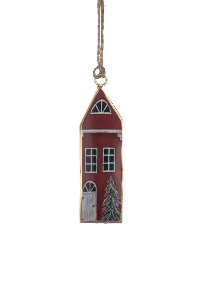 Red townhouse decoration - large - Daisy Park