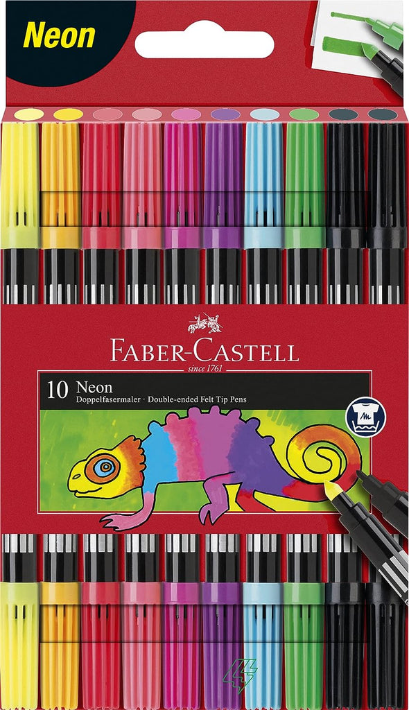 Faber-Castell Double fibre-tip pen set 10 - Neon - Daisy Park