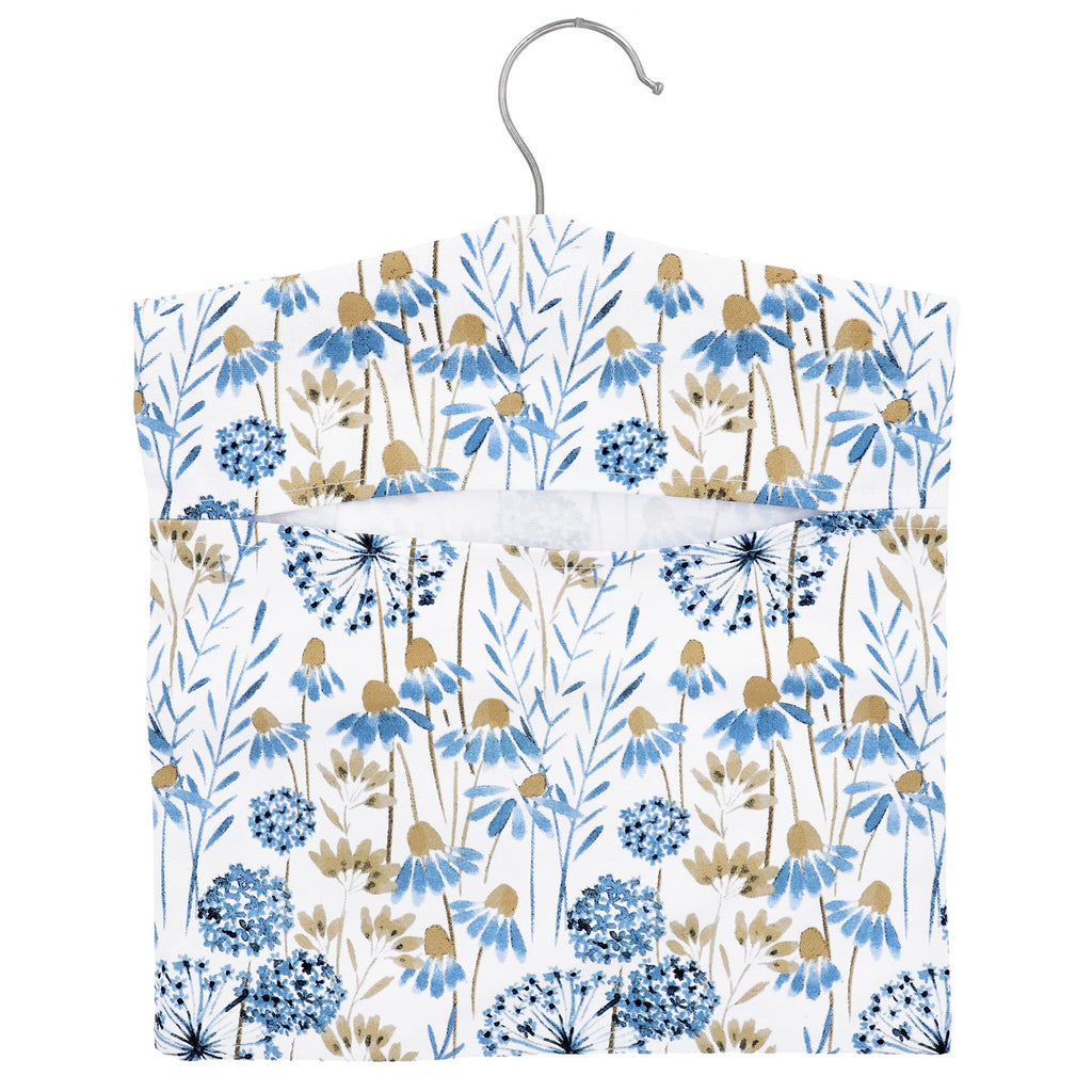 Blue Meadow cotton peg bag - Daisy Park