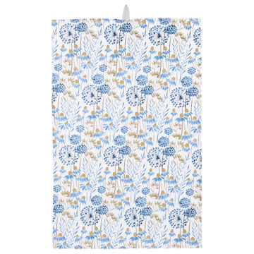 Blue Meadow cotton tea towel - Daisy Park