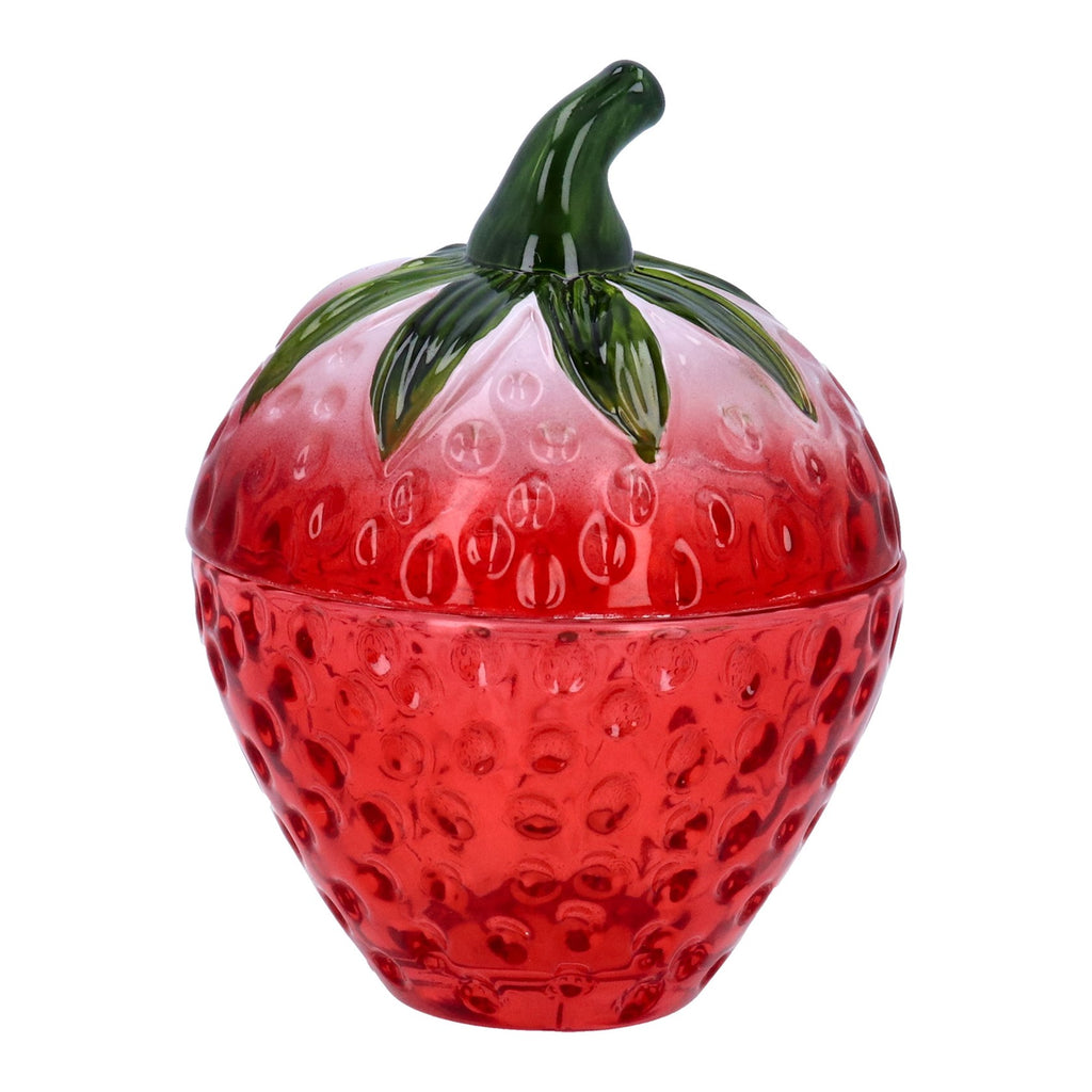Glass pot strawberry with lid - Daisy Park