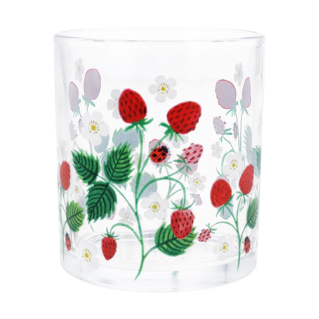 Strawberries clear glass tumbler - Daisy Park