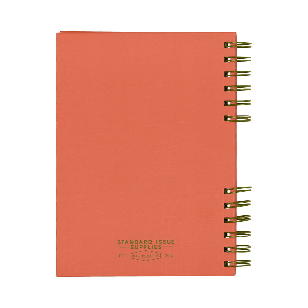 Standard Issue Planner Notebook  - Army Green + Chili - Daisy Park
