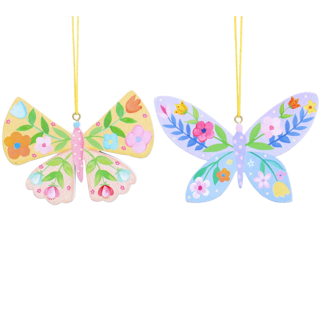 Pastel Flowers wood butterfly decoration - Daisy Park