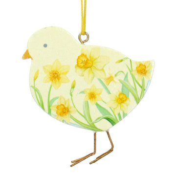 Daffodil wood chick decoration - Daisy Park